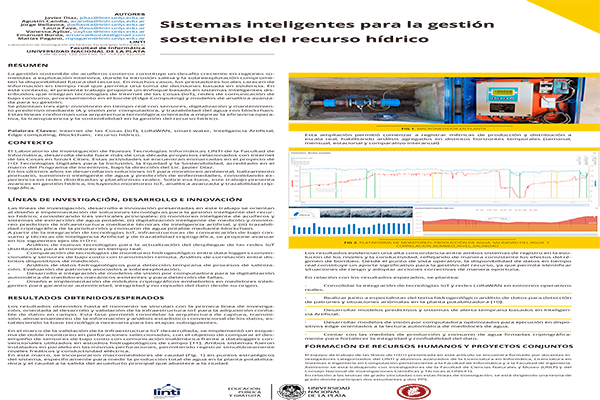 Sistemas Inteligentes para la Gestión Sostenible del Recurso Hídrico
